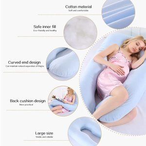 U-SHAPED ORGANIC COTTON PREGNANCY PILLOW